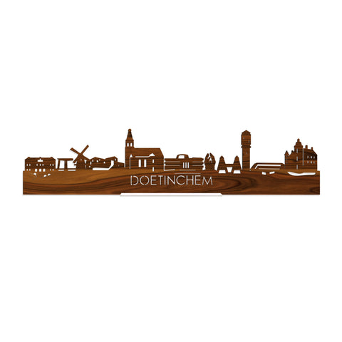 Standing Skyline Doetinchem Palissander houten cadeau decoratie relatiegeschenk van WoodWideCities