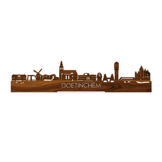 Standing Skyline Doetinchem Palissander houten cadeau decoratie relatiegeschenk van WoodWideCities