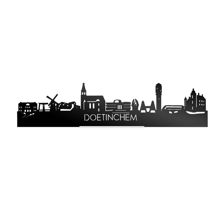 Standing Skyline Doetinchem Zwart glanzend gerecycled kunststof cadeau decoratie relatiegeschenk van WoodWideCities