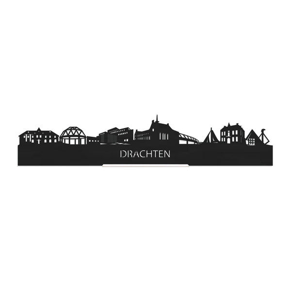 Standing Skyline Drachten Zwart houten cadeau decoratie relatiegeschenk van WoodWideCities