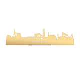 Standing Skyline Dronten Metallic Goud gerecycled kunststof cadeau decoratie relatiegeschenk van WoodWideCities