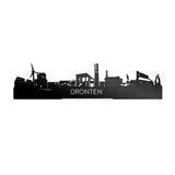 Standing Skyline Dronten Zwart glanzend gerecycled kunststof cadeau decoratie relatiegeschenk van WoodWideCities