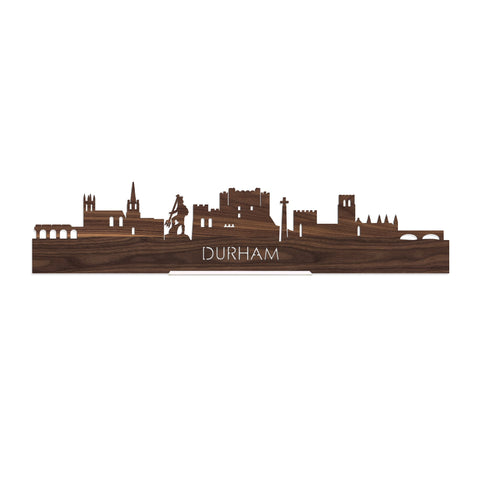 Standing Skyline Durham Noten houten cadeau decoratie relatiegeschenk van WoodWideCities