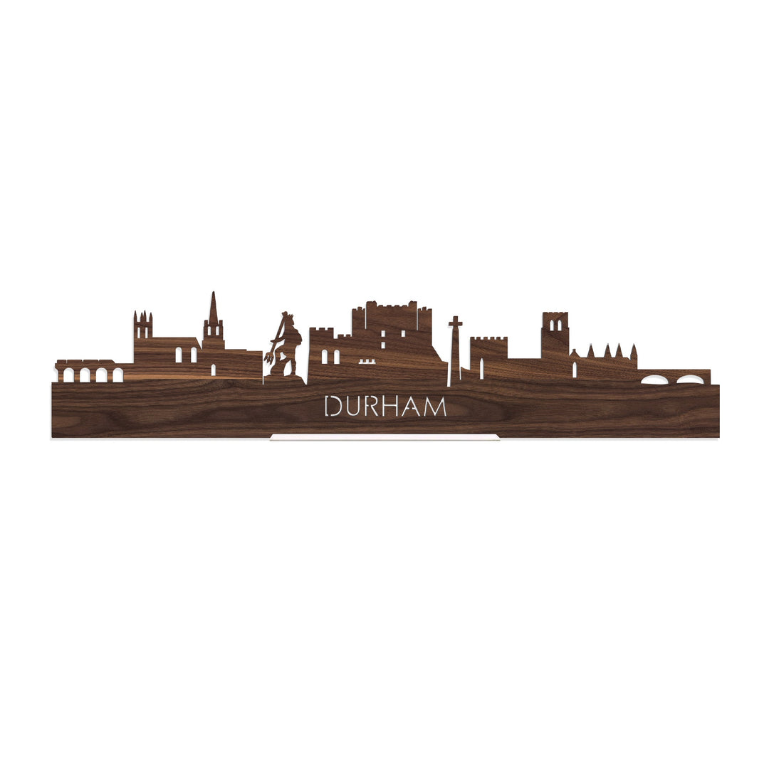 Standing Skyline Durham Noten houten cadeau decoratie relatiegeschenk van WoodWideCities