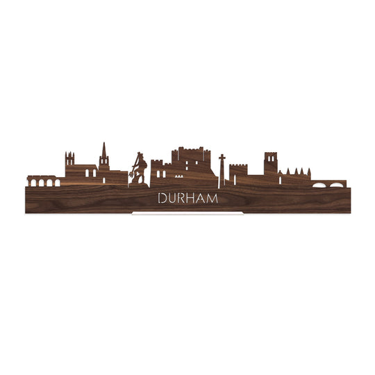 Standing Skyline Durham Noten houten cadeau decoratie relatiegeschenk van WoodWideCities