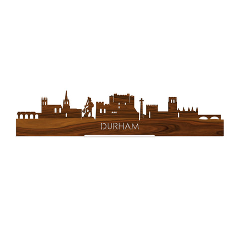 Standing Skyline Durham Palissander houten cadeau decoratie relatiegeschenk van WoodWideCities