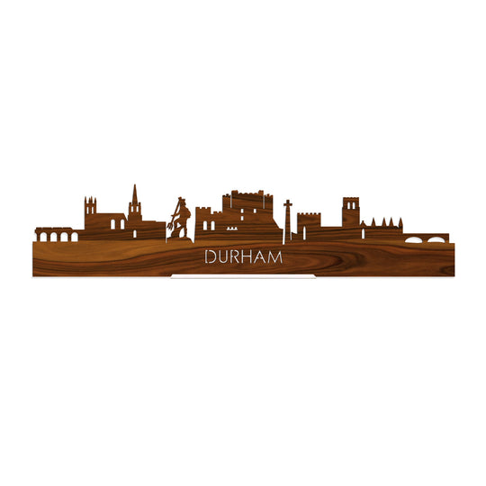 Standing Skyline Durham Palissander houten cadeau decoratie relatiegeschenk van WoodWideCities