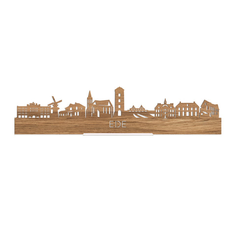 Standing Skyline Ede Eiken houten cadeau decoratie relatiegeschenk van WoodWideCities