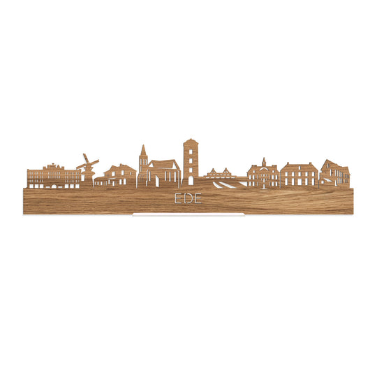 Standing Skyline Ede Eiken houten cadeau decoratie relatiegeschenk van WoodWideCities
