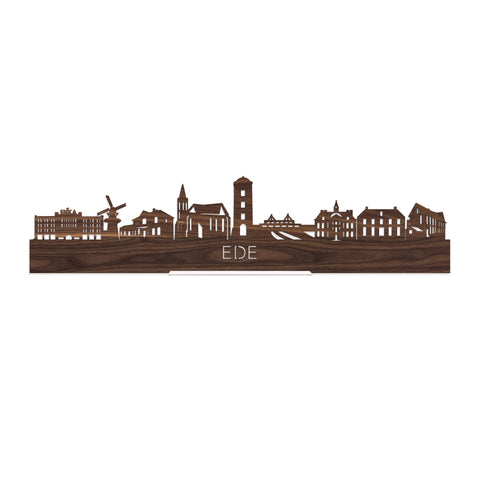 Standing Skyline Ede Noten houten cadeau decoratie relatiegeschenk van WoodWideCities