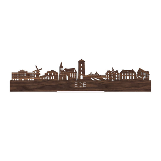 Standing Skyline Ede Noten houten cadeau decoratie relatiegeschenk van WoodWideCities