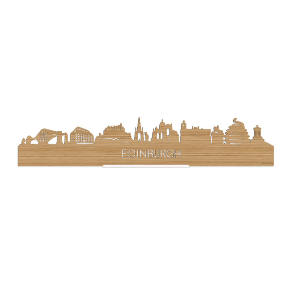 Standing Skyline Edinburgh Bamboe houten cadeau decoratie relatiegeschenk van WoodWideCities