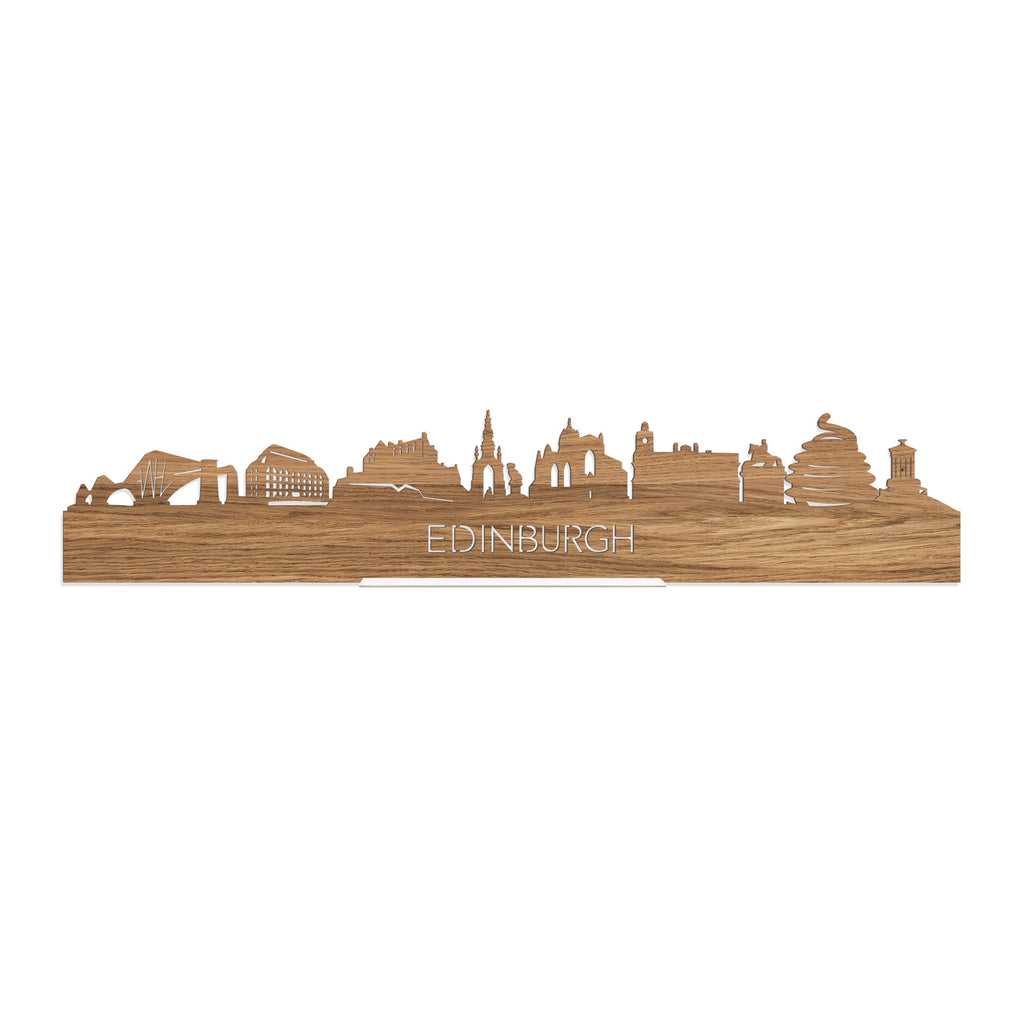 Standing Skyline Edinburgh Eiken houten cadeau decoratie relatiegeschenk van WoodWideCities