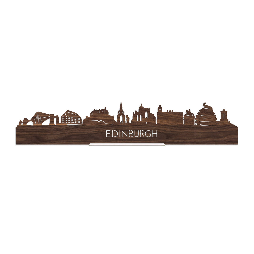 Standing Skyline Edinburgh Noten houten cadeau decoratie relatiegeschenk van WoodWideCities
