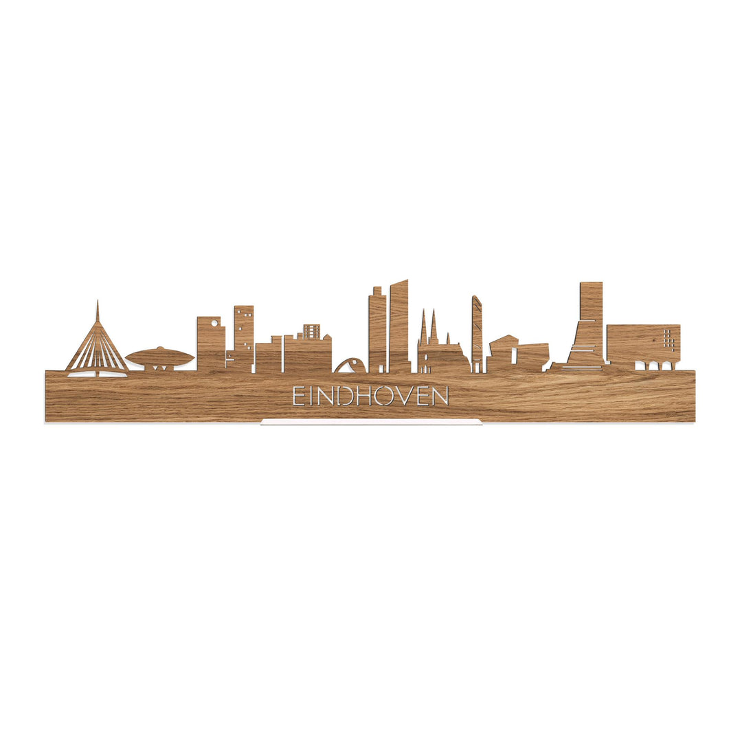 Standing Skyline Eindhoven Eiken 40 cm  houten cadeau decoratie relatiegeschenk van WoodWideCities