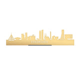Standing Skyline Eindhoven Metallic Goud gerecycled kunststof cadeau decoratie relatiegeschenk van WoodWideCities