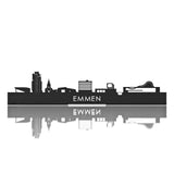 Standing Skyline Emmen Black houten cadeau decoratie relatiegeschenk van WoodWideCities