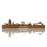 Standing Skyline Emmen Noten houten cadeau decoratie relatiegeschenk van WoodWideCities
