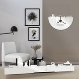 Standing Skyline Emmen Wit glanzend gerecycled kunststof cadeau decoratie relatiegeschenk van WoodWideCities