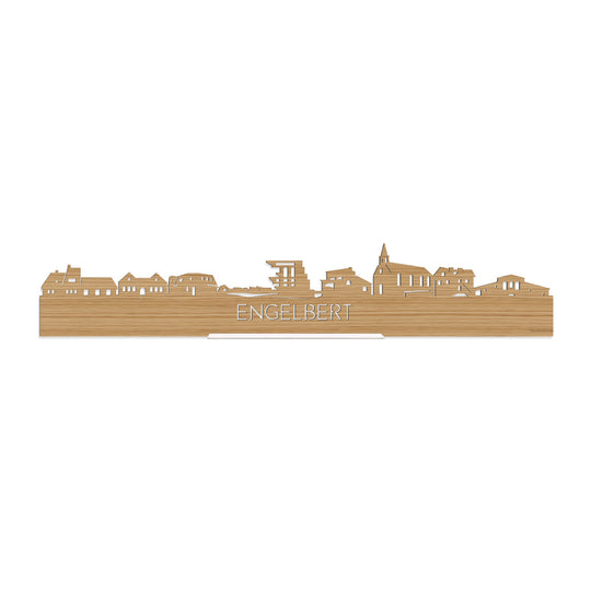 Standing Skyline Engelbert Bamboe houten cadeau decoratie relatiegeschenk van WoodWideCities