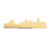 Standing Skyline Gent Metallic Goud gerecycled kunststof cadeau decoratie relatiegeschenk van WoodWideCities