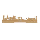 Standing Skyline Goes Bamboe houten cadeau decoratie relatiegeschenk van WoodWideCities