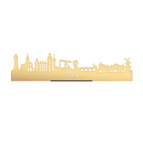 Standing Skyline Goes Metallic Goud gerecycled kunststof cadeau decoratie relatiegeschenk van WoodWideCities