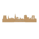 Standing Skyline Groningen Bamboe 40 cm  houten cadeau decoratie relatiegeschenk van WoodWideCities