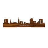 Standing Skyline Groningen Palissander 40 cm  houten cadeau decoratie relatiegeschenk van WoodWideCities