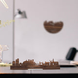 Standing Skyline Haarlem Noten houten cadeau decoratie relatiegeschenk van WoodWideCities