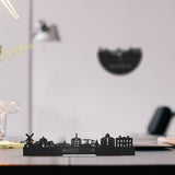 Standing Skyline Harderwijk Zwart houten cadeau decoratie relatiegeschenk van WoodWideCities