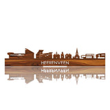 Standing Skyline Heerenveen Palissander houten cadeau decoratie relatiegeschenk van WoodWideCities