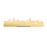 Standing Skyline Heerlen Metallic Goud gerecycled kunststof cadeau decoratie relatiegeschenk van WoodWideCities