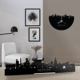 Standing Skyline Heerlen Zwart glanzend gerecycled kunststof cadeau decoratie relatiegeschenk van WoodWideCities