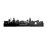 Standing Skyline Heerlen Zwart glanzend gerecycled kunststof cadeau decoratie relatiegeschenk van WoodWideCities