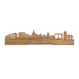 Standing Skyline Helmond Eiken 40 cm  houten cadeau decoratie relatiegeschenk van WoodWideCities