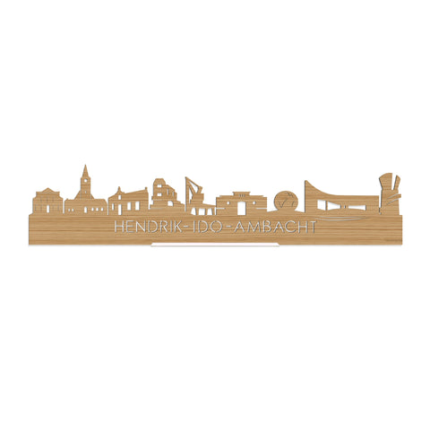 Standing Skyline Hendrik-Ido-Ambacht Bamboe houten cadeau decoratie relatiegeschenk van WoodWideCities