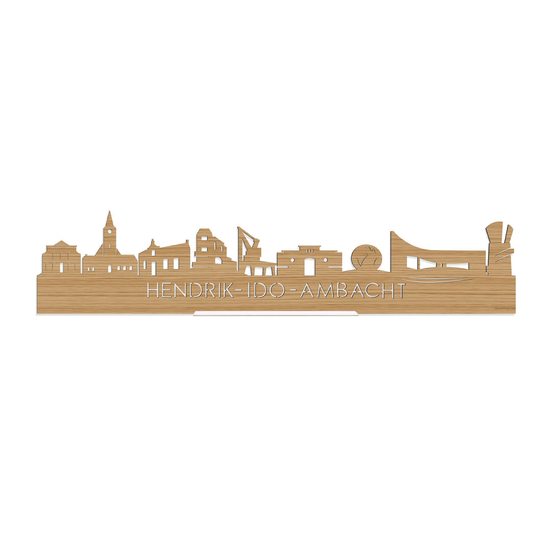 Standing Skyline Hendrik-Ido-Ambacht Bamboe houten cadeau decoratie relatiegeschenk van WoodWideCities