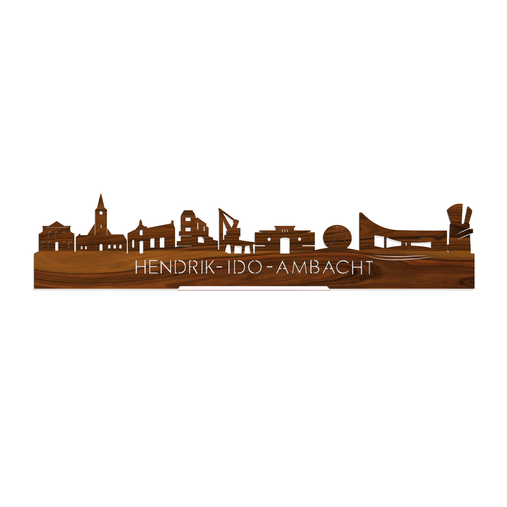 Standing Skyline Hendrik-Ido-Ambacht Palissander houten cadeau decoratie relatiegeschenk van WoodWideCities