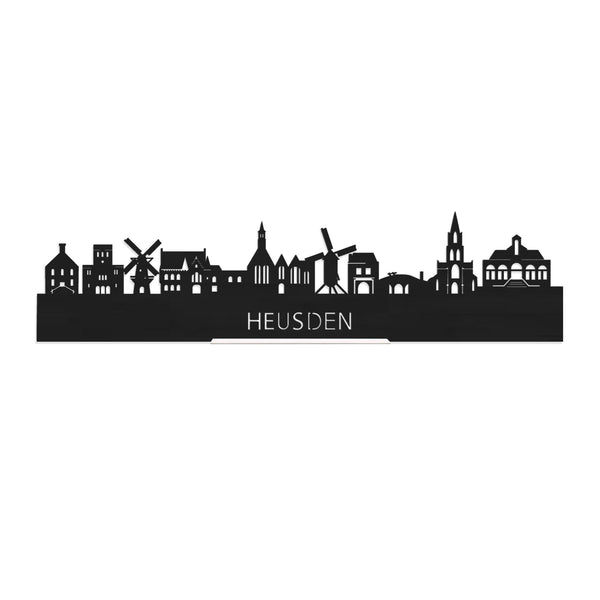 Standing Skyline Heusden Black houten cadeau decoratie relatiegeschenk van WoodWideCities