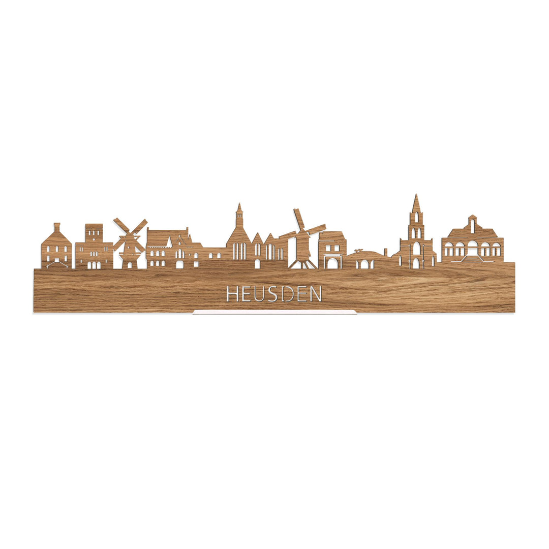 Standing Skyline Heusden Eiken houten cadeau decoratie relatiegeschenk van WoodWideCities