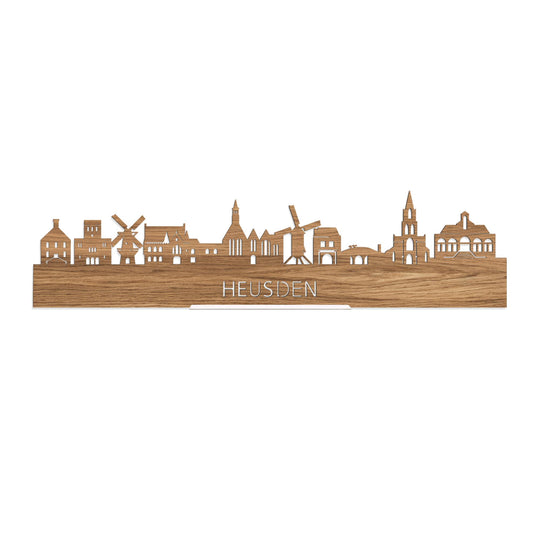 Standing Skyline Heusden Eiken houten cadeau decoratie relatiegeschenk van WoodWideCities