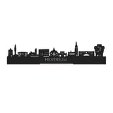 Standing Skyline Hilversum Zwart houten cadeau decoratie relatiegeschenk van WoodWideCities