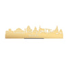 Standing Skyline Hoorn Metallic Goud gerecycled kunststof cadeau decoratie relatiegeschenk van WoodWideCities
