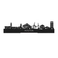 Standing Skyline Wooden Black