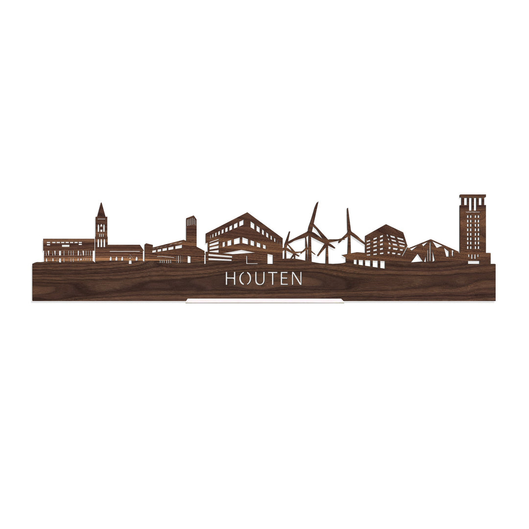 Standing Skyline Houten Noten houten cadeau decoratie relatiegeschenk van WoodWideCities