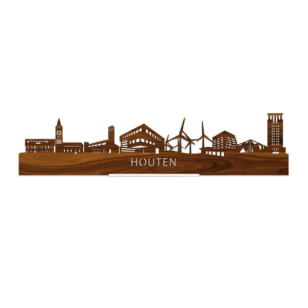 Standing Skyline Houten Palissander houten cadeau decoratie relatiegeschenk van WoodWideCities