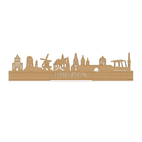 Standing Skyline IJsselstein Bamboe houten cadeau decoratie relatiegeschenk van WoodWideCities