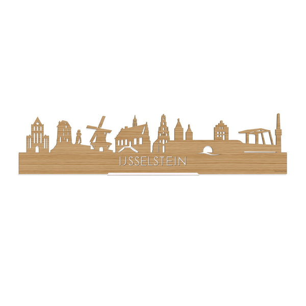 Standing Skyline IJsselstein Bamboe houten cadeau decoratie relatiegeschenk van WoodWideCities