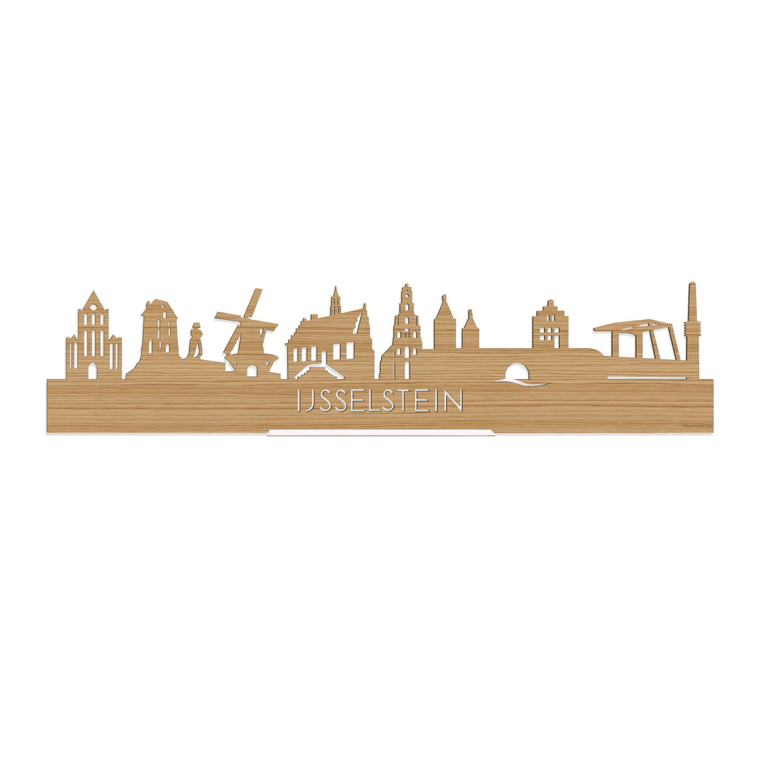 Standing Skyline IJsselstein Bamboe houten cadeau decoratie relatiegeschenk van WoodWideCities